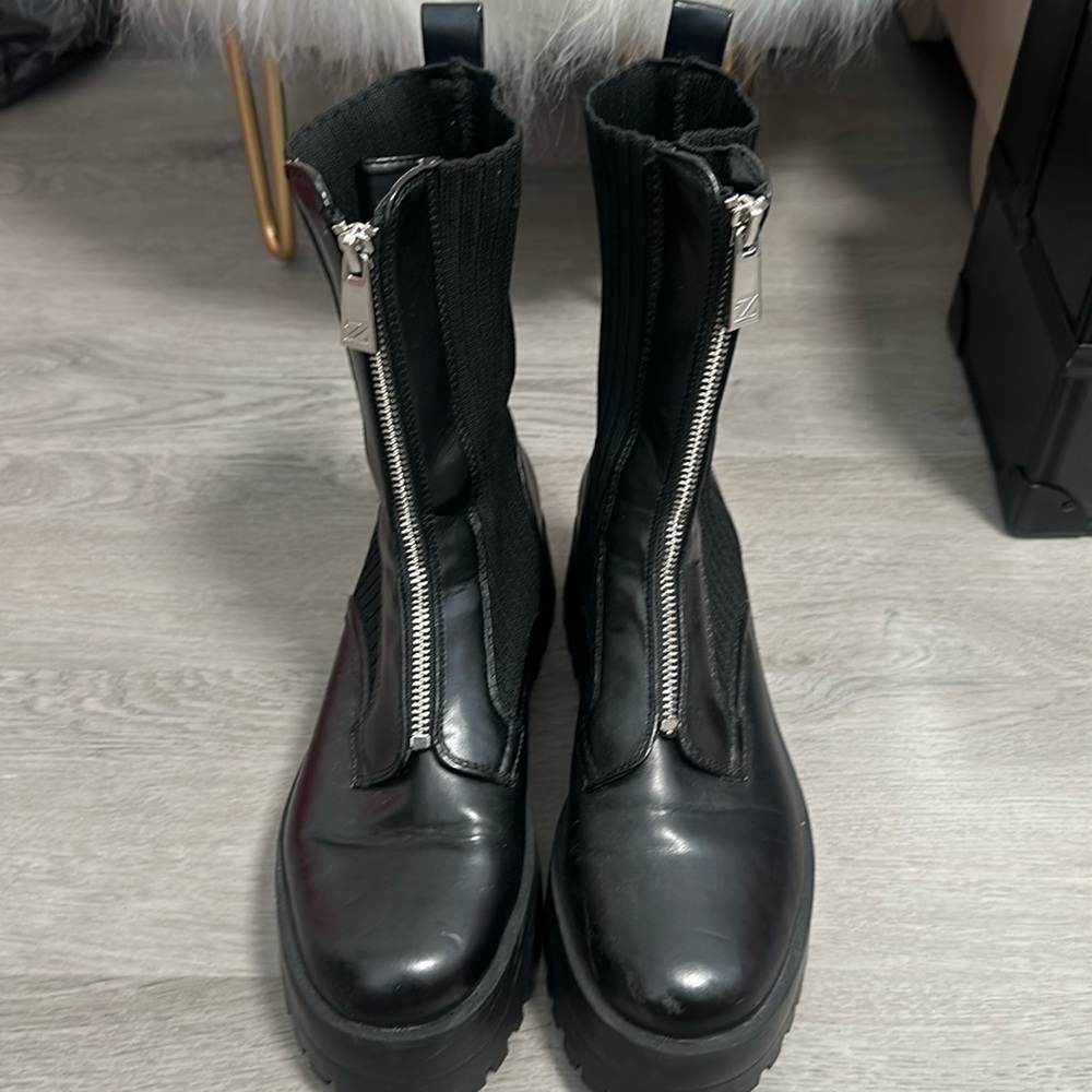 Zara platform boots